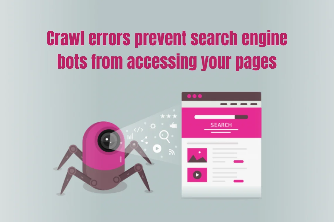 Crawl errors prevent search engine bots from accessing your pages