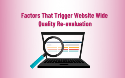 Factors that trigger Website wide quality Re-evaluation